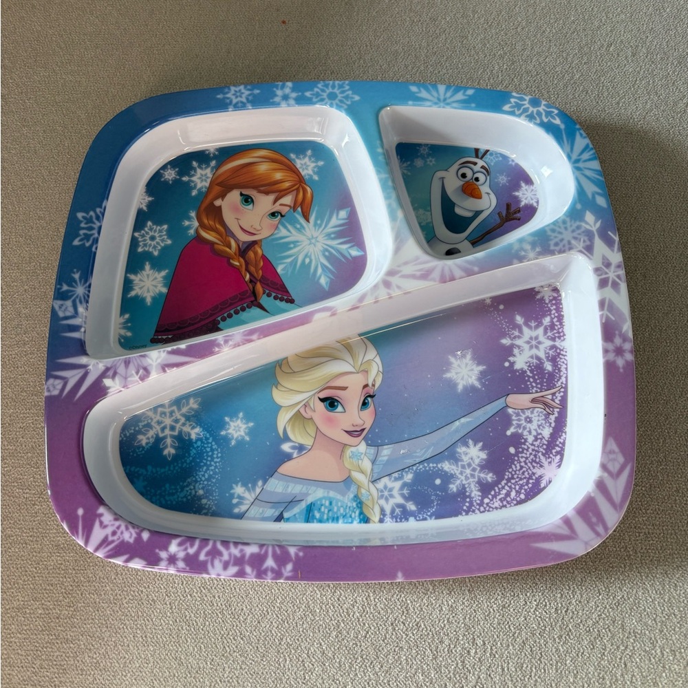 Zak Designs Disney Frozen Divided Plate for Kids